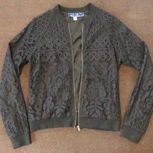 Lace Bomber Jacket